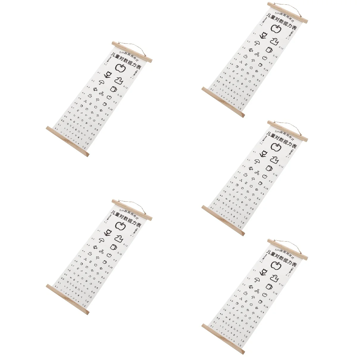 

5x Wall Correction Fatigue Glasses Eye Testing Chart Eye Sight Chart Eye Chart for Wall Eye Classrooom