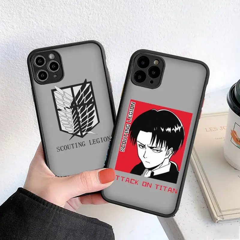 

Attack On Titan Japanese Anime Phone Case For iphone 13 12 11 8 7 plus mini x xs xr pro max matte transparent cover