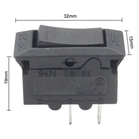 kuoyuh 94n series 8a thermal overload protector rocker switch for power strip circuit breakers