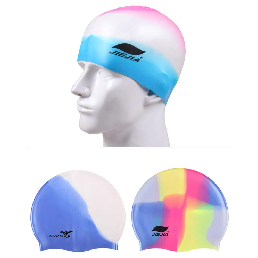 

Silicone Swimming Cap Adults Waterproof Summer Swim Pool Cap With Ear Pockets Long Hair For Men Ladies Hat