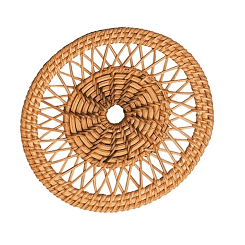 KX4B Украшение стены из ротанга ручной работы Кустарная корзина для домашней