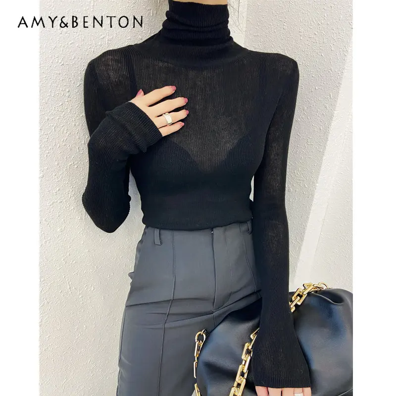 

Женская кашемировая водолазка, тонкая Облегающая рубашка ярких цветов с длинным рукавом, Осень-зима