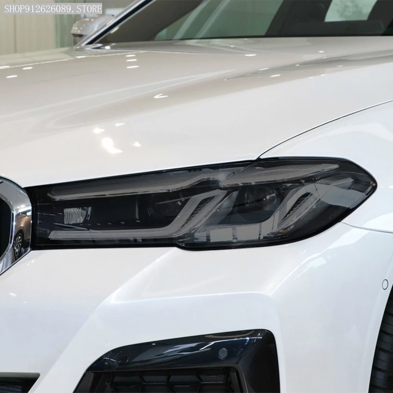 

Защитная пленка для автомобильной фары, дымчатый черный оттенок, виниловая прозрачная наклейка из ТПУ для BMW 5 серии G30 G31 M5 Facelift 2021 2022