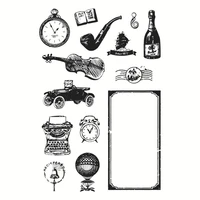 multiple styles retro elements transparent clear silicone stamps for diy scrapbookingcardhandwork fun decor supplies 1116cm