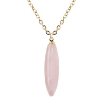 natural pink crystal pendant necklace banquet party ladies clavicle chain for women jewelry