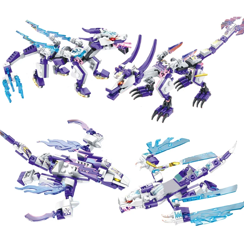 

513PCS Ninja Cologne Dragon Knight Swordsman Model KAI JAY ZANE Figures Building Blocks Kids Toys Bricks Gift for Children Boys