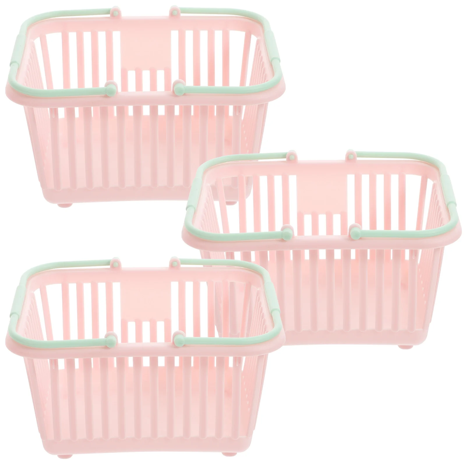 

Basket Baskets Storageshoppinggrocerybins Classroom Desktop Mini Portable Handlesboxes Small Organize Kids Stackable Handle
