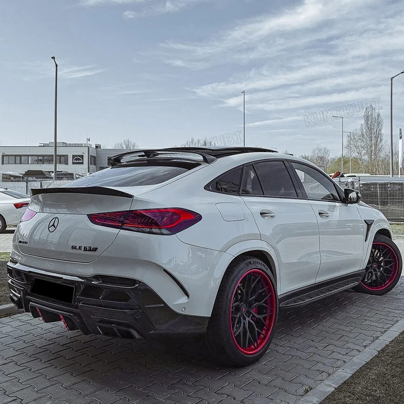 Фото Задний спойлер на крышу для Mercedes-Benz GLE Class GLE Coupe C167 GLE350 450 GLE53 GLE63, модификация хвоста из углеродного волокна 2021+ №2