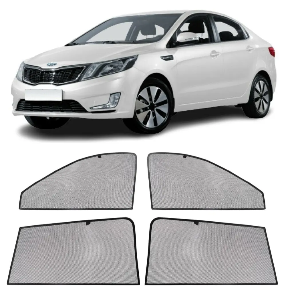 Каркасные магнитные шторки Cobra Tuning на окна автомобиля Kia Rio III / K2 Sedan 2010-2017