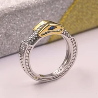 2022 new fashion silver plate color rings for women exquisite two tone snake designer party band punk engagement jewelry gifts