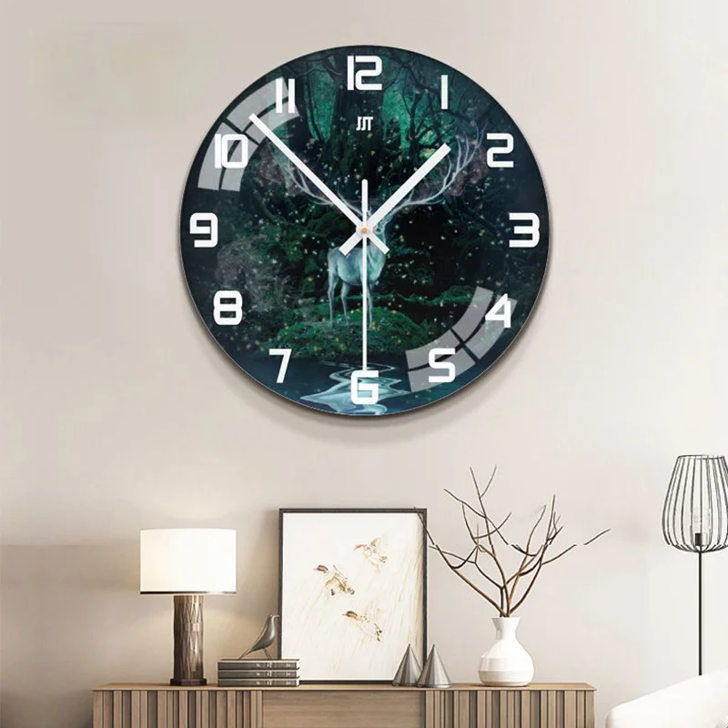

Креативные бесшумные настенные часы, круглые современные минималистичные настенные часы в скандинавском стиле для гостиной, спальни, дома...