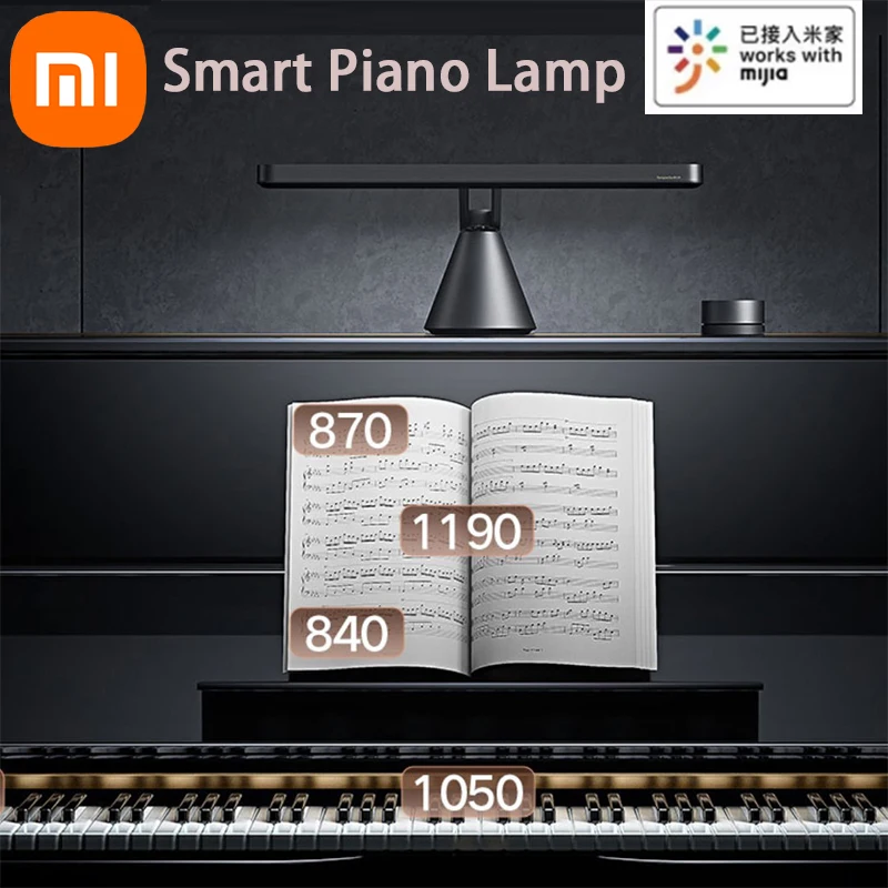 

Xiaomi Intelligent Piano Lamp Dedicated for Piano Practice with Radar Sensing and Metronome Remotely Controllable with Mijia App