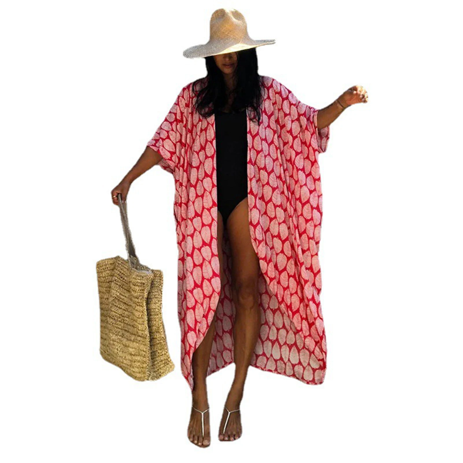 

Beach Cover Ups for Swimwear Loose Beach Sundress Bikini Cover Dress for Beach Pool Sunscreen Top