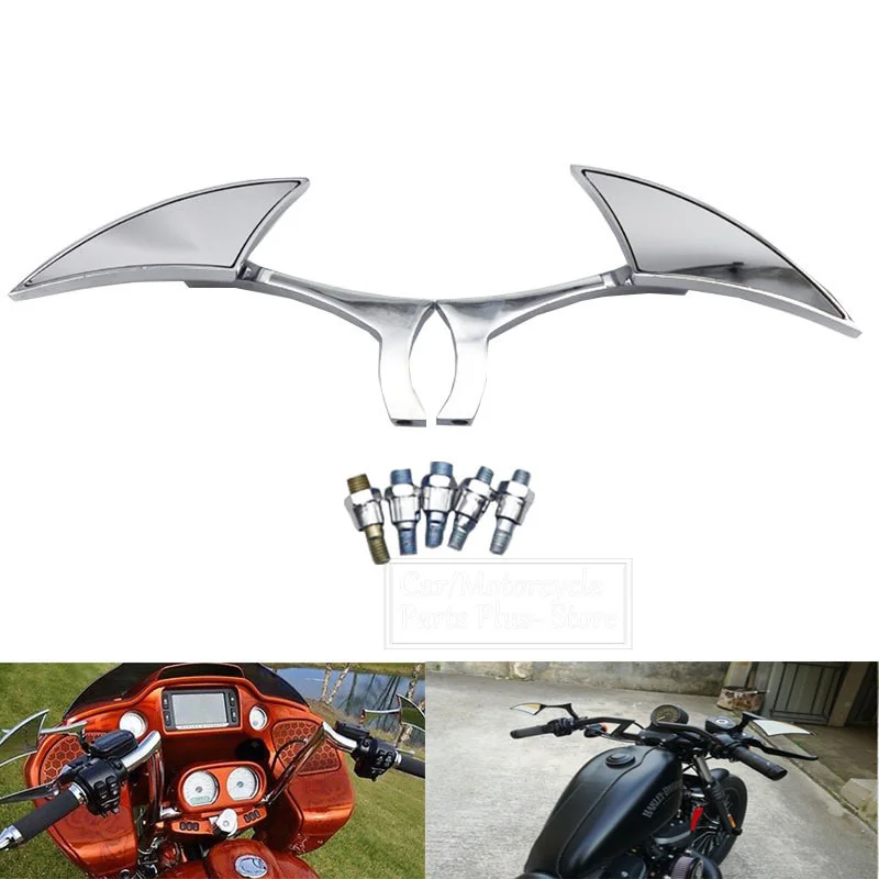 Боковые зеркала заднего вида для Honda Yamaha Kawasaki Suzuki Touring Cruiser Chopper Bike 2 шт. - купить по