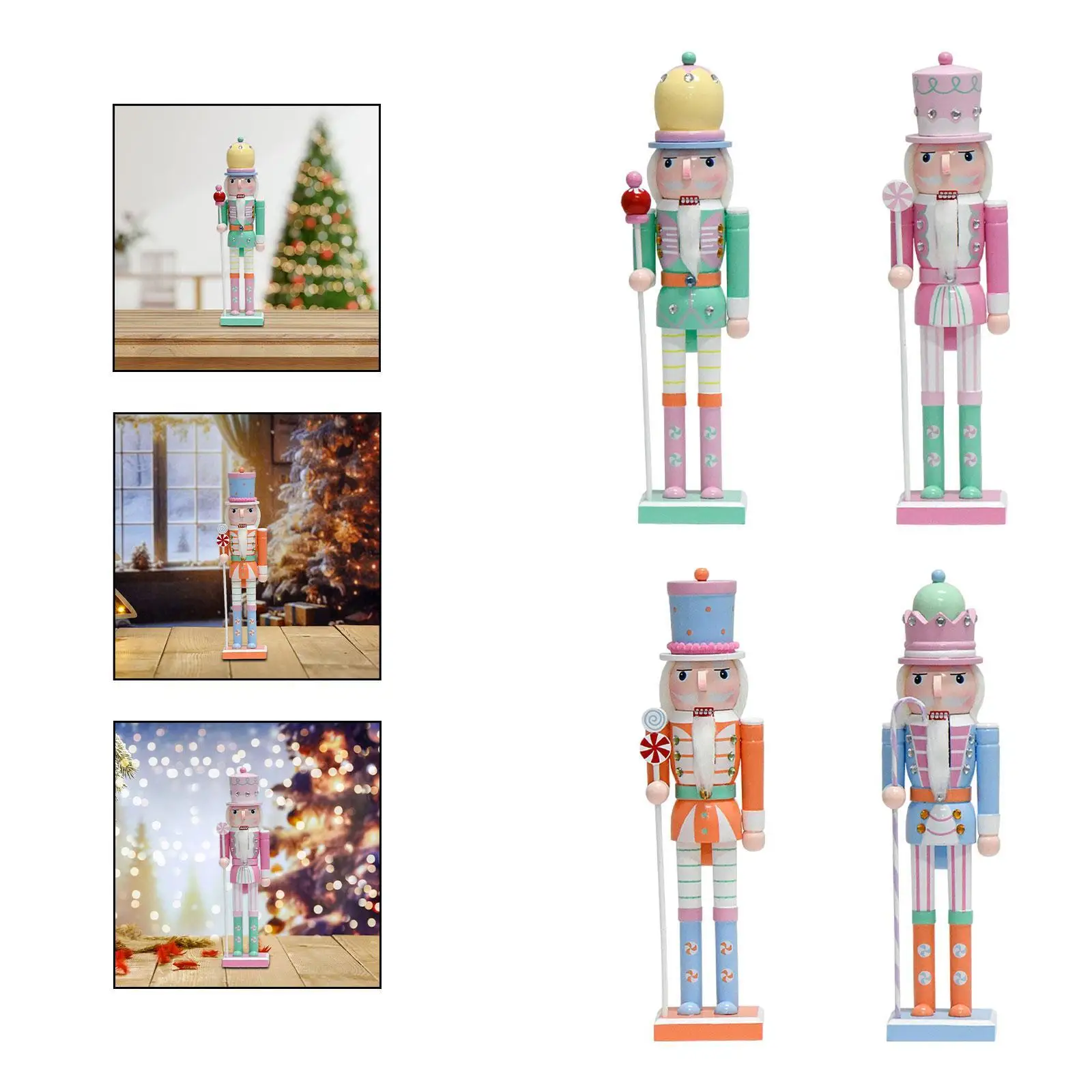 Орнамент Щелкунчик высотой 38 см для фотореквизита в гостиной праздника
