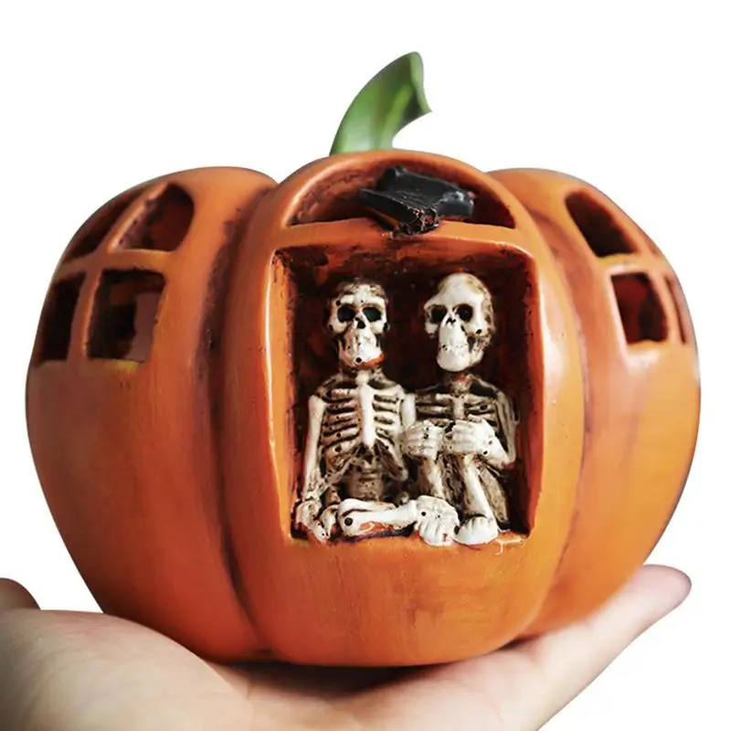 

Halloween Pumpkin Lights Pumpkin Light Desk Decor Resin Flameless Lantern Decorative Photo Props Halloween Decorations Party