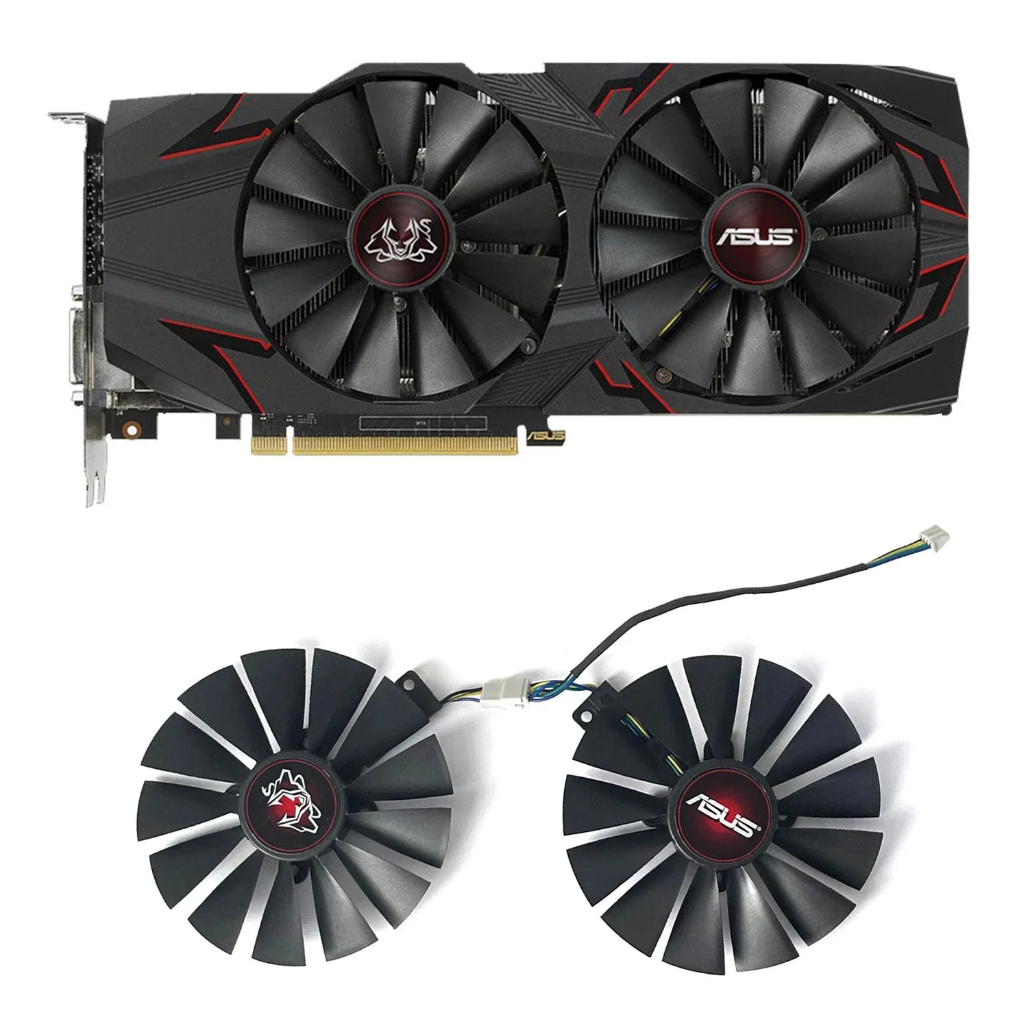 

2PCS 95MM FDC10M12S9-C GTX1070Ti GPU Cooler For Asus Gtx 1070 Ti Cerberus Advanced Gaming Video Card Cooling Fan