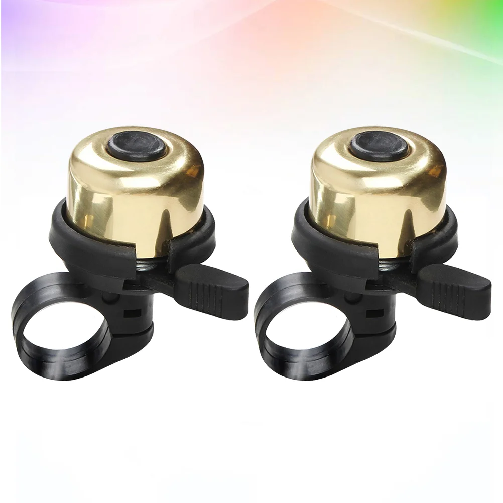 2pcs Bike Bell Copper Mini Sound Bell Loud Bell Accessory Ring Bell for