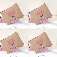 girl makeup bag pink hy2k pattern toiletries organizer waterproof female storage make up lipstick bag portable cosmetic bag