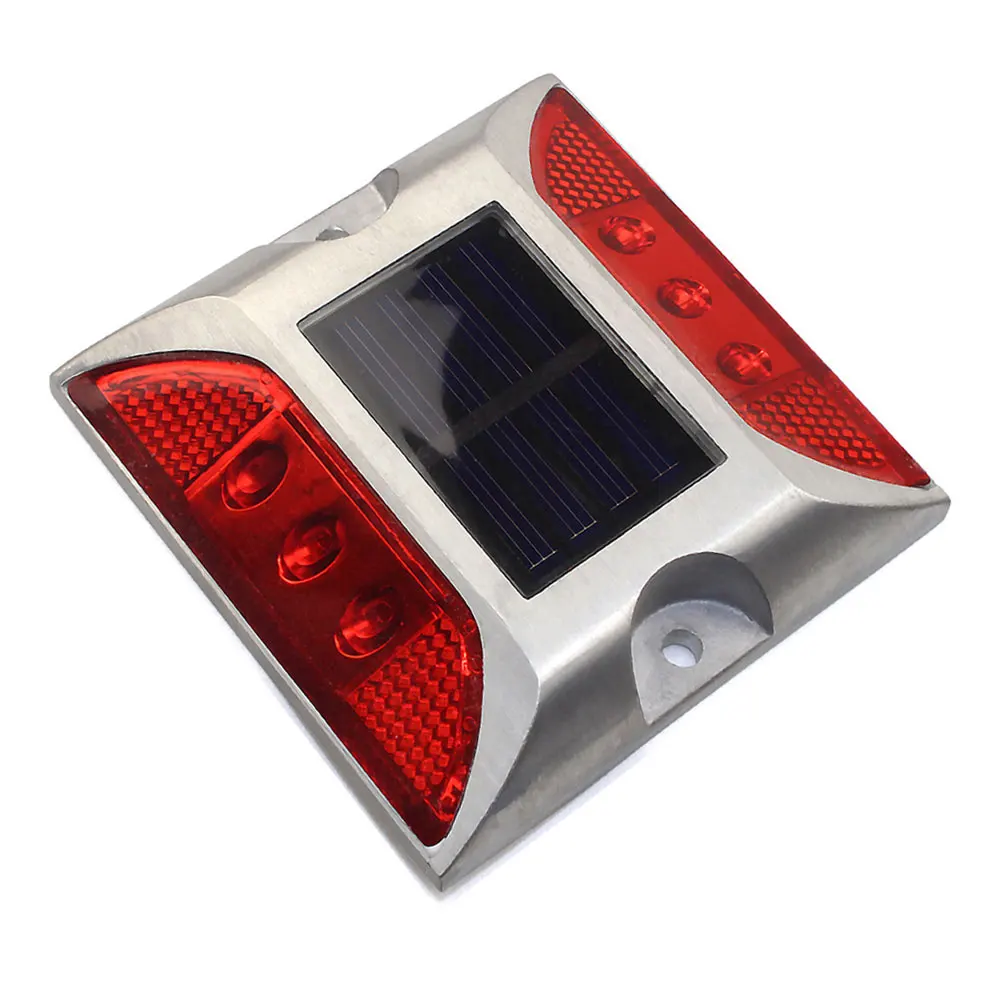 

Path Solar Power Square Traffic Ground Steady Garden Pathway Lamp Warning Deck Outdoor Road Stud Light Street Brick