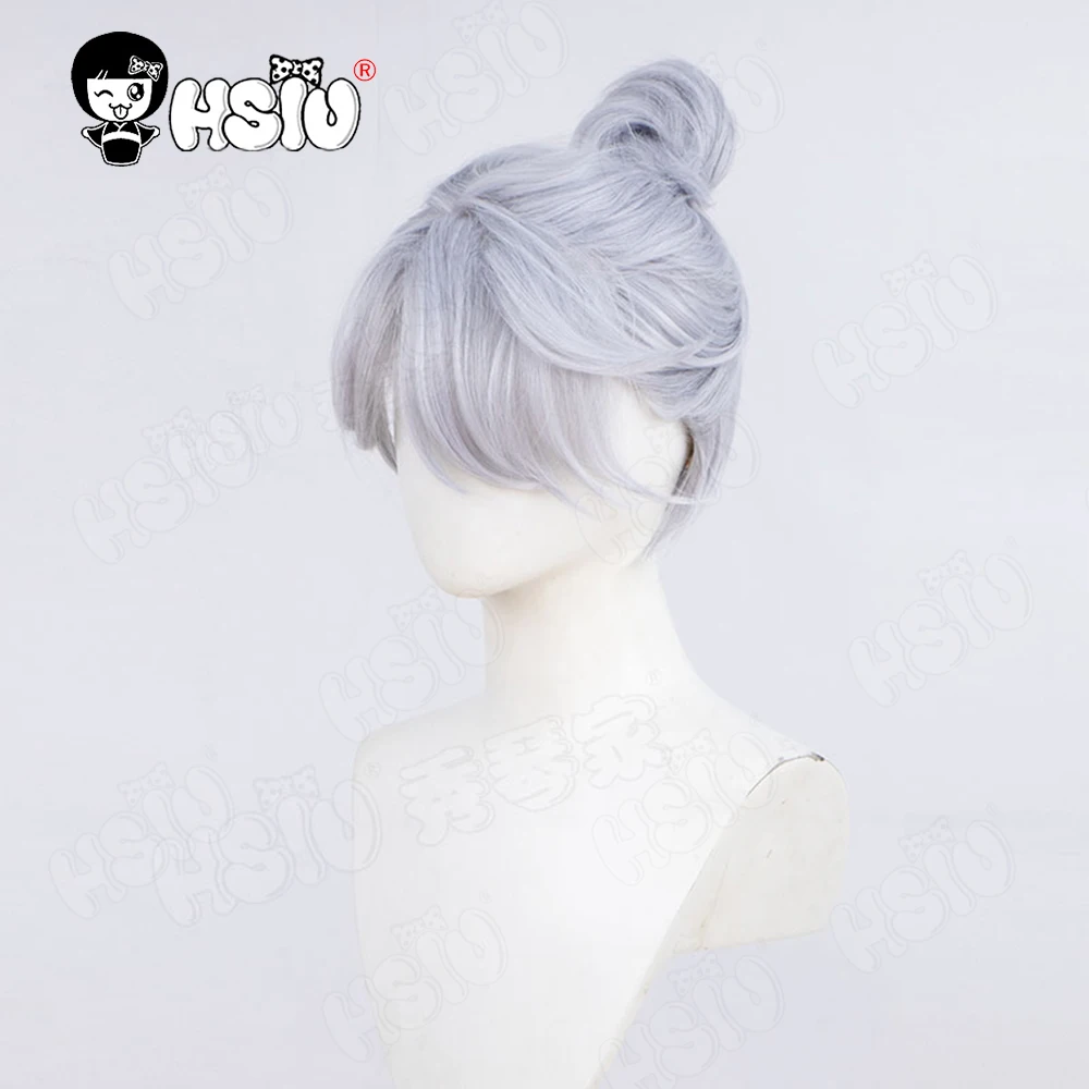 Парик для косплея Aesop Car HSIU 30 см серо-синие короткие волосы синтетический парик +