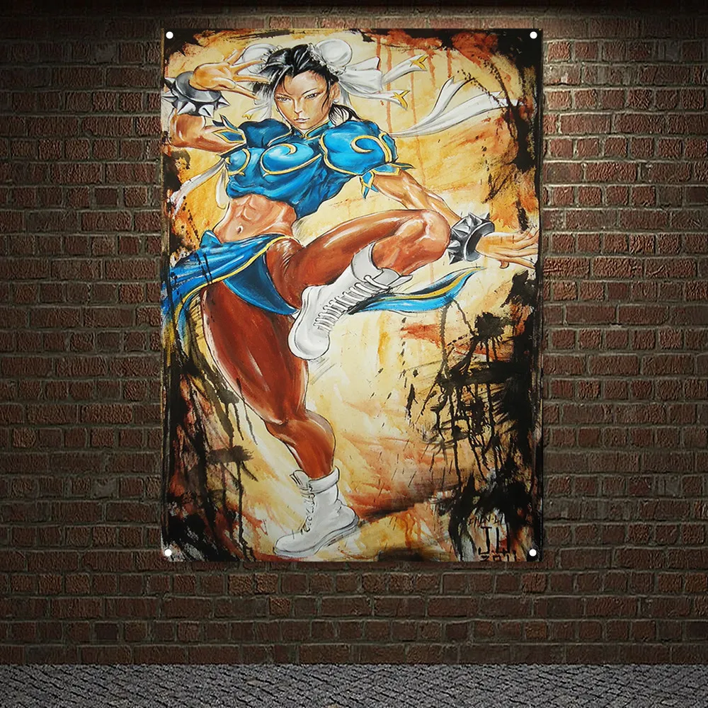 

MOMOCON DREAMHACK DRAGONCON Vintage Art Poster Print Wall Hanging Flag SEXY GIRL ARTWORK Banner Wall Painting Wall Decor Sticker