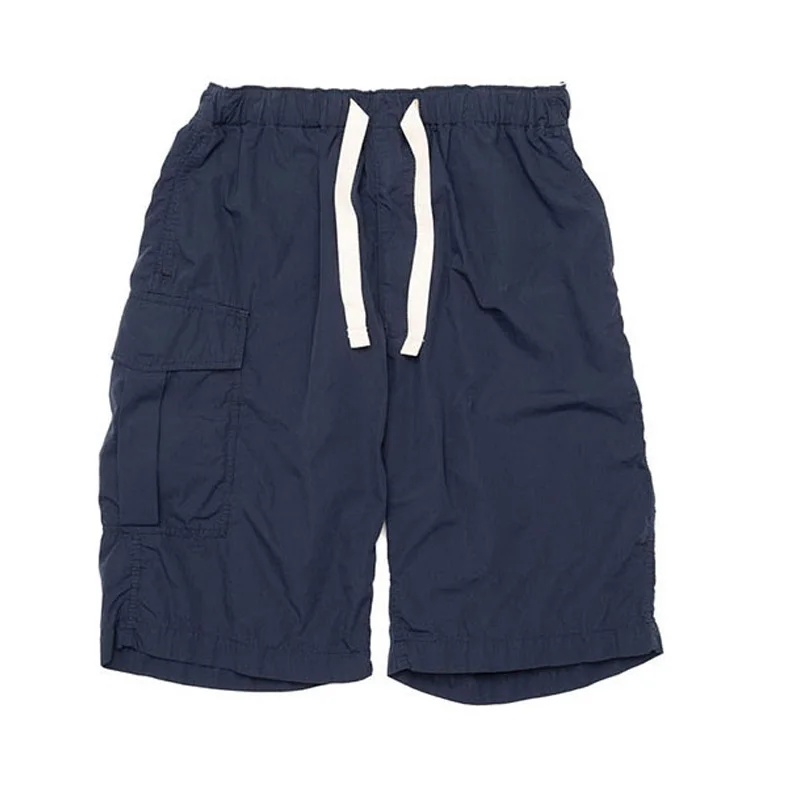 

Japanese Summer Drawstring Loose Pocket Work Casual Short Men's Off White Grey Navy Tricolor Optional Shorts City Boy