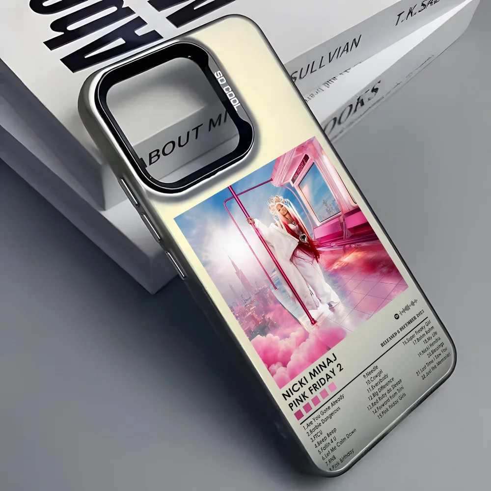 Чехол для телефона N-Nicki M-Minaj Pink Friday 2 iPhone 16 15 14 13 12 11 Pro Max серый черный матовый