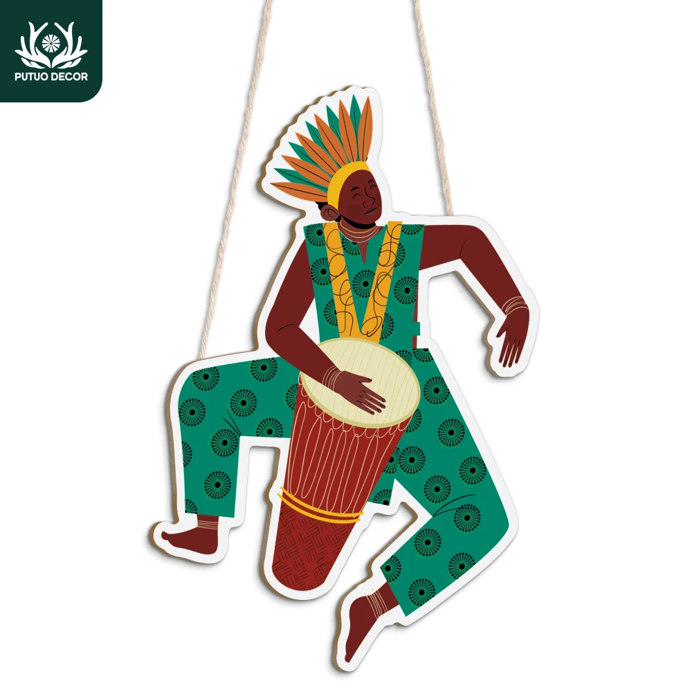 Декоративный деревянный подвесной знак Кванзаа Putuo Decor 1 шт. настенное