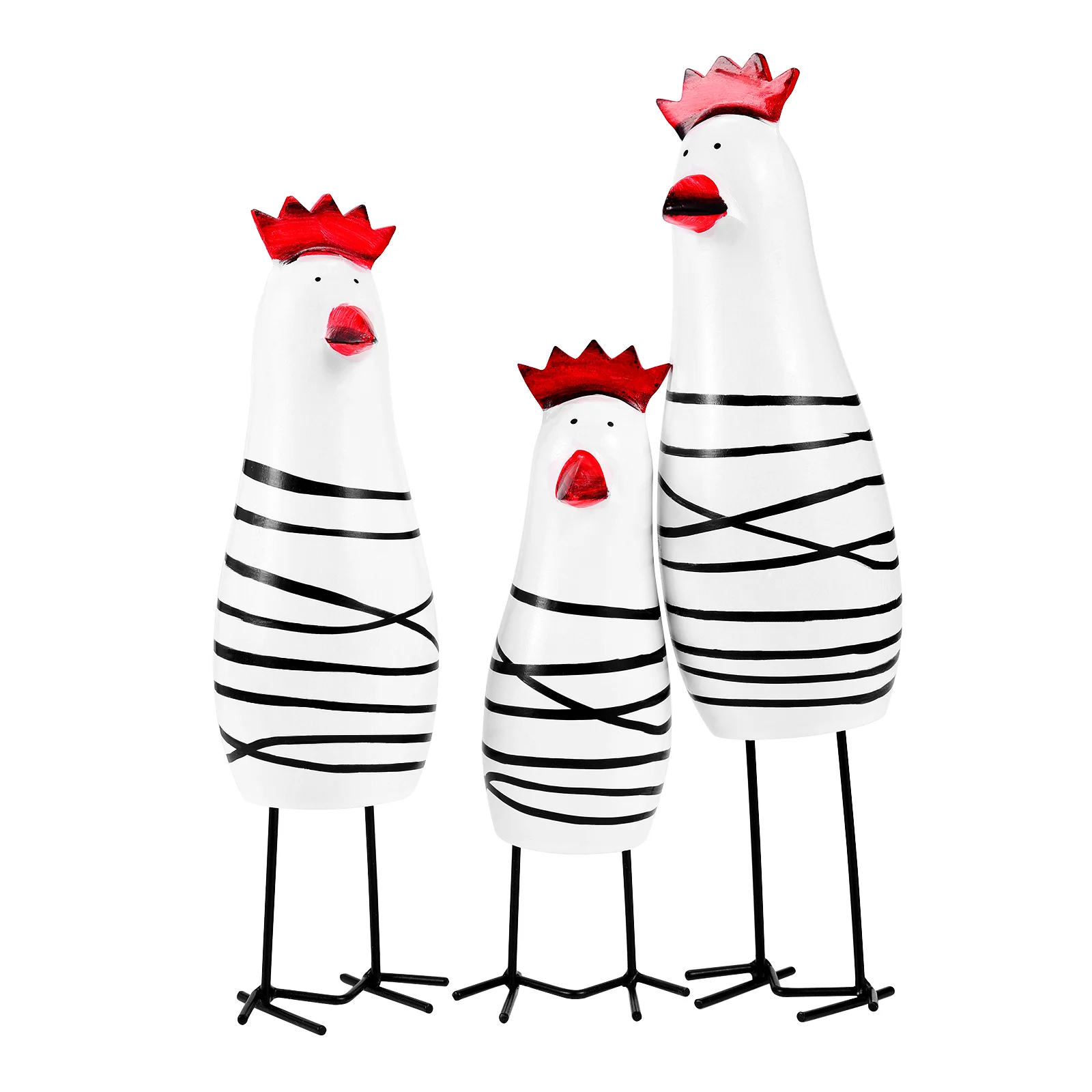 

3 Chicks Ornament Chick Miniatures Chick Statue Carving Chicks Free- Stand Chicken Statue Chick Crafts