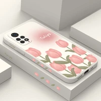 elegant tulip phone case for xiaomi redmi note 11 11s 11t 10 10a 10t 10s 9t 9 8 7 pro plus 10c 9a 9c 9t 4g 5g cover