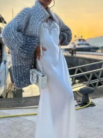 Женский полиэстер кардиган