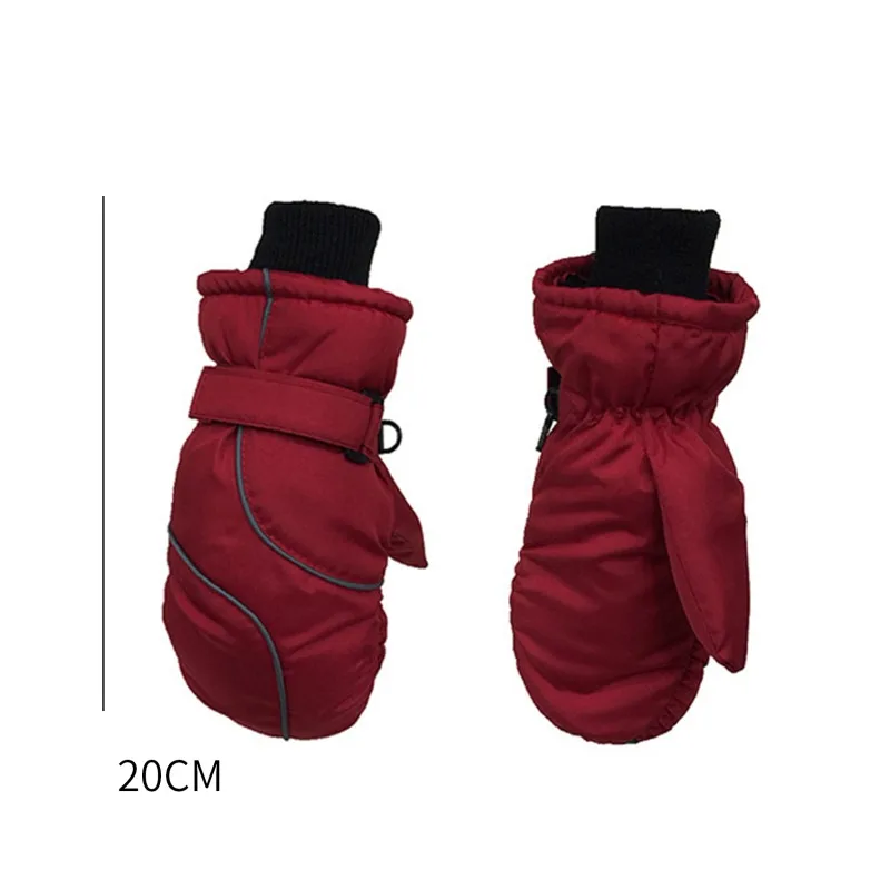

1 Pair Children'S Ski Mittens Girls Boys Snow Winter Gloves Outdoor Windproof Waterproof Warm Thicken For Snowboard Gloves