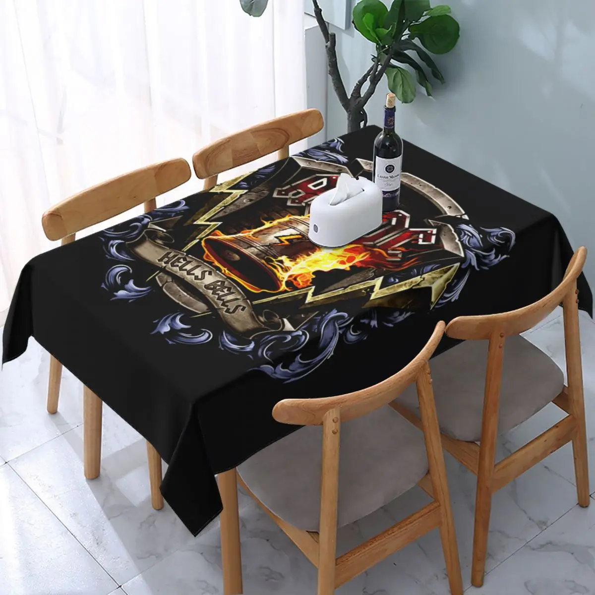 Elastic Table Cloth Backed Edge Tablecloth For Picnic