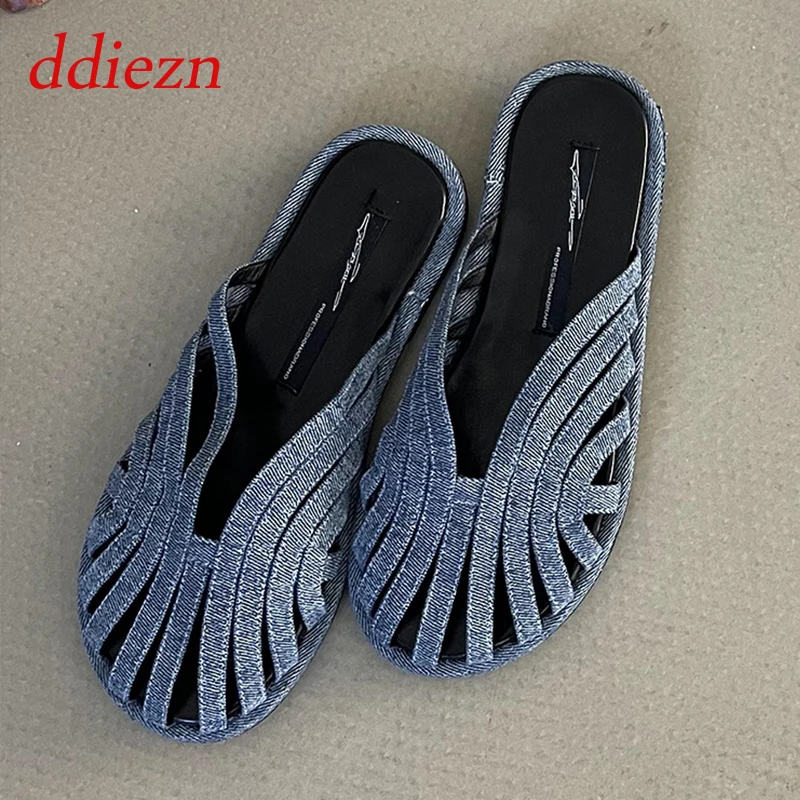 

Ladies Mules Shoes Women Casual Slippers Summer Beach Sandals 2023 Fashion Casual Outdoor Female Footwear Flats Slides