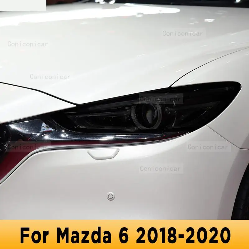 

Car Headlight Protection Smoked Black Tint Anti-Scratch Protective Film TPU Stickers For Mazda 6 Atenza 2018-2020 Accessories