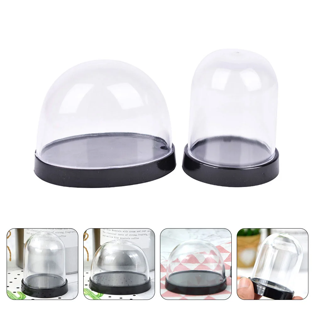 

2pcs Cover Transparent Pottery Crafts Display Cover Dessert Cover