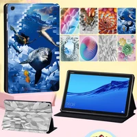 for huawei mediapad m5 lite 10 1m5 10 8m5 lite 8 flip tablet case 3d series shell leather stand protective cover stylus