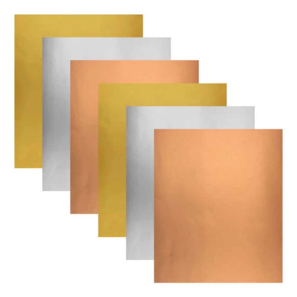 Матовая металлическая клейкая виниловая пленка для поделок 12x10 дюймов 6 листов