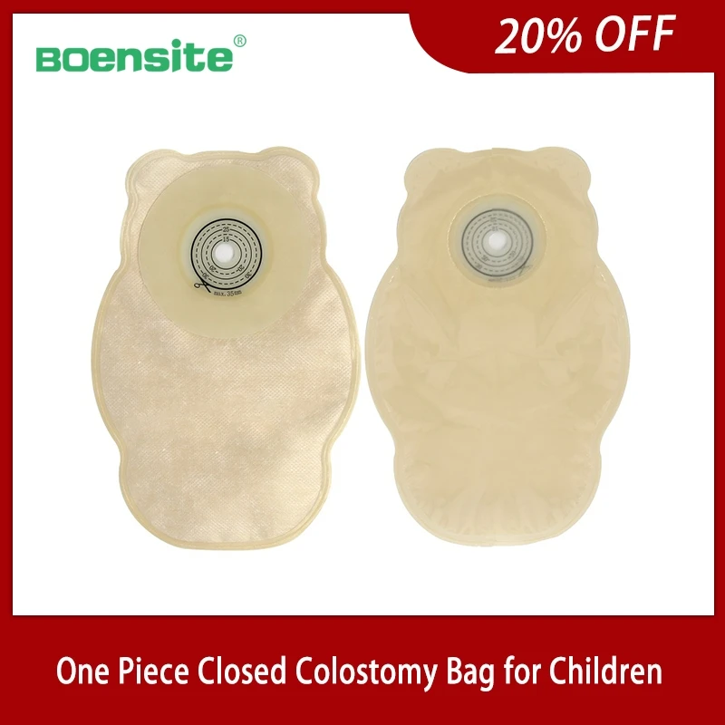 

10Pcs One piece Colostomy Bag Max Cut 35mm Closed Ostomy Pouch Bag for Chidren