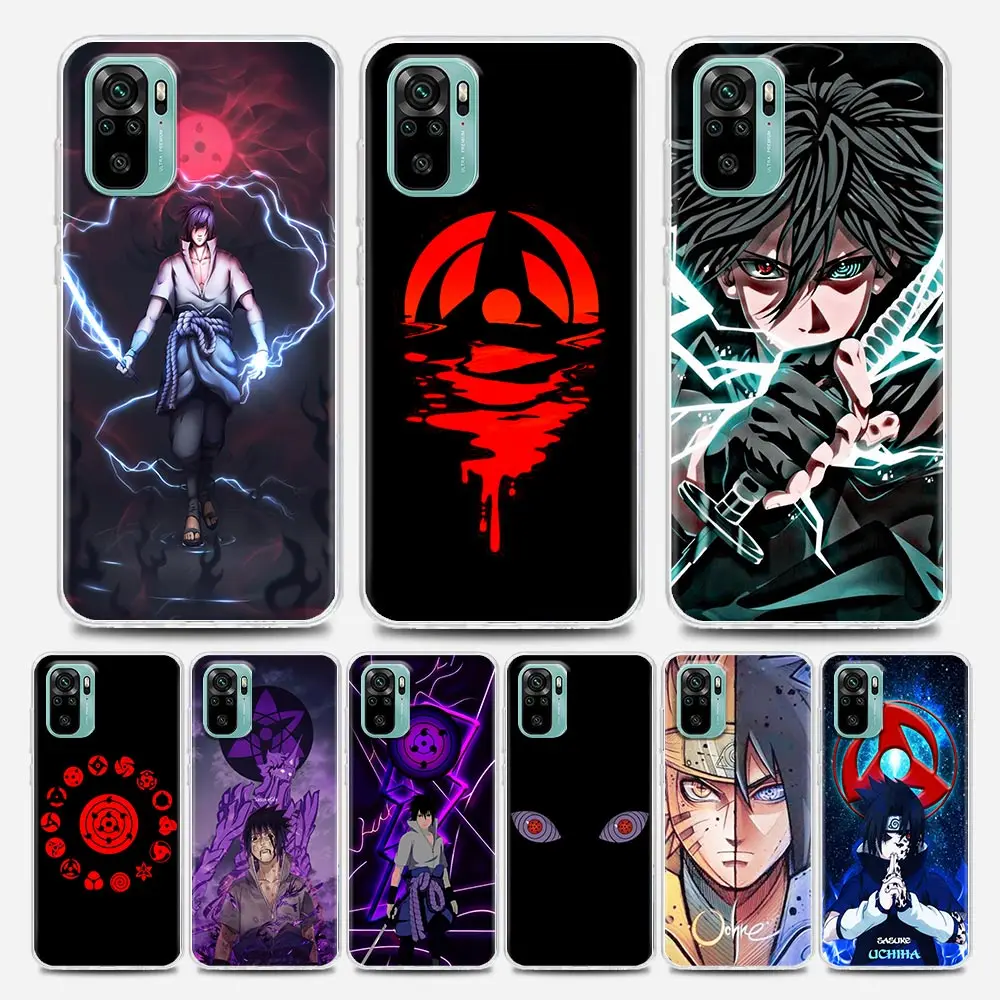 

Naruto Sasuke Kaleidoscope written round eye Clear Redmi Case for Note 7 8 9 10 5G 8T Pro 8 8A 7A 9A 9C K20 K30 K40 Y3 10X 4G