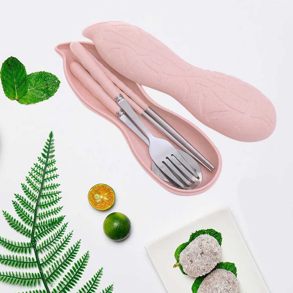 

Dinner Service Tableware Dinner Sets Flatware Set Stainless Steel Serving Utensils Wheat Portable Tableware Camping
