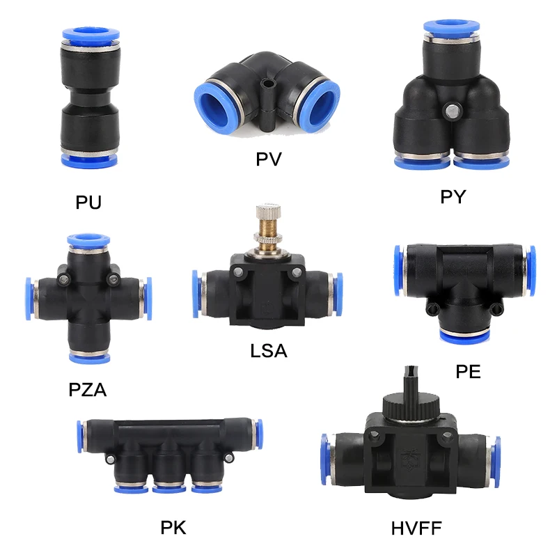 

Pneumatic Connector Plastic Air Fittings 4/6/8/10/12mm PU/PV/PY/PE/PZA/HVFF/LSA/PK 1/8" 3/8" 1/2" 1/4" Fast Coupler Push In Hose