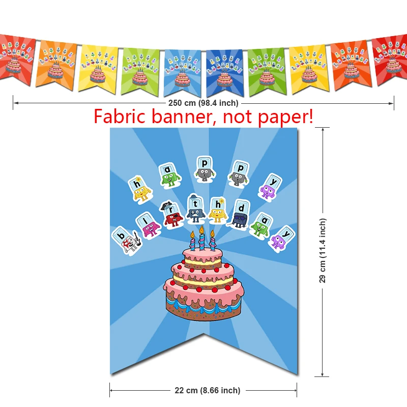 Алфавиты украшения для дня рождения телешоу первая тема детей баннер чашки