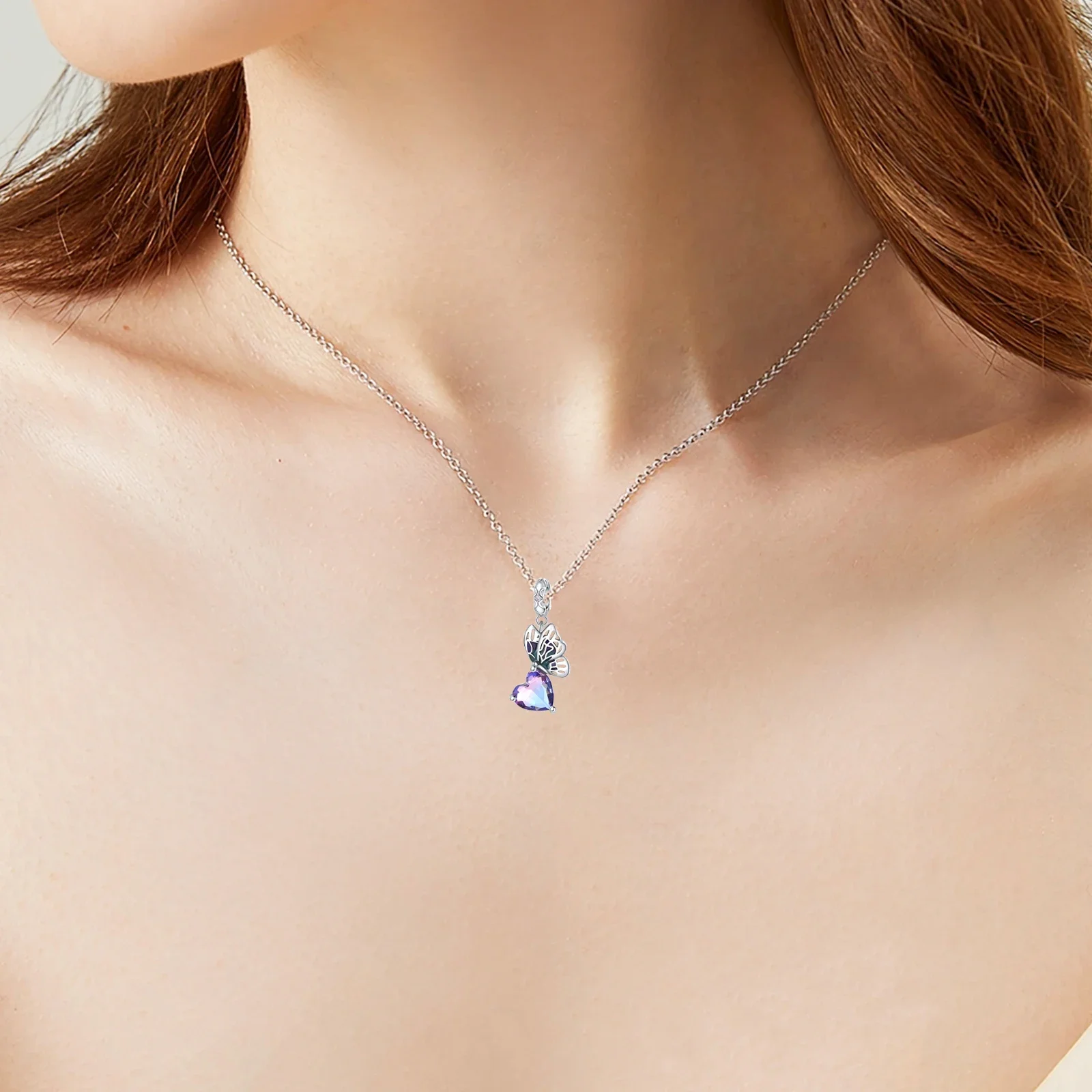 Шармы-бабочки из серебра 2024 пробы в виде животных подходят для браслетов pandora