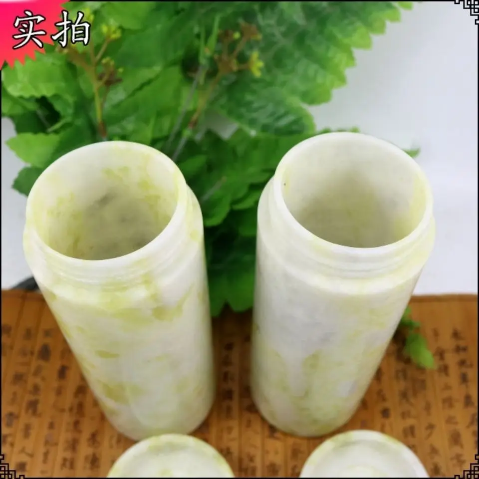 Натуральная Нефритовая чайная чашка прямые чашки для воды кофейная кружка