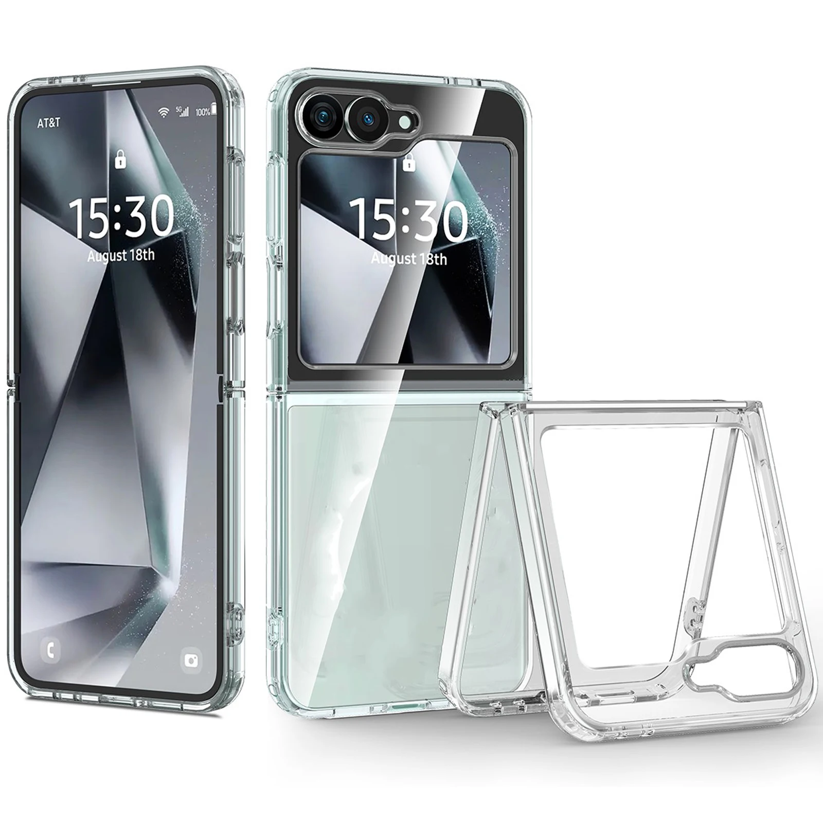 Чехол-книжка для Samsung Galaxy Z 6 противоударный тонкий акриловый прозрачный жесткий