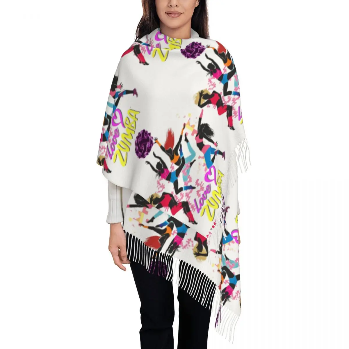 Z-Zumbas Фитнес Тренажерный Зал Пляжная Вечеринка Танцевальный Шарф для Женщин Зима