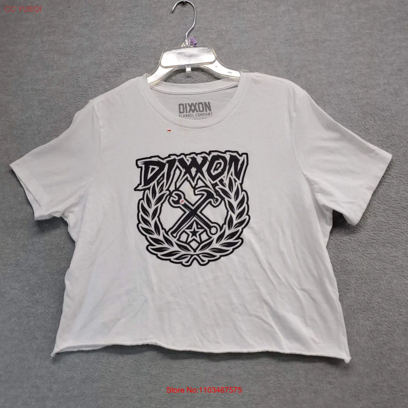 Женский топ Dixxon Flannel Company большая белая футболка с укороченным логотипом и