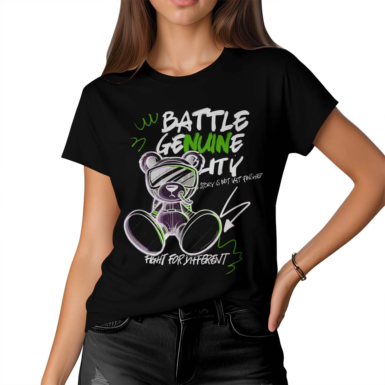 Plus Size Женские Летние Свободные Повседневные Футболки С Круглым Вырезом И